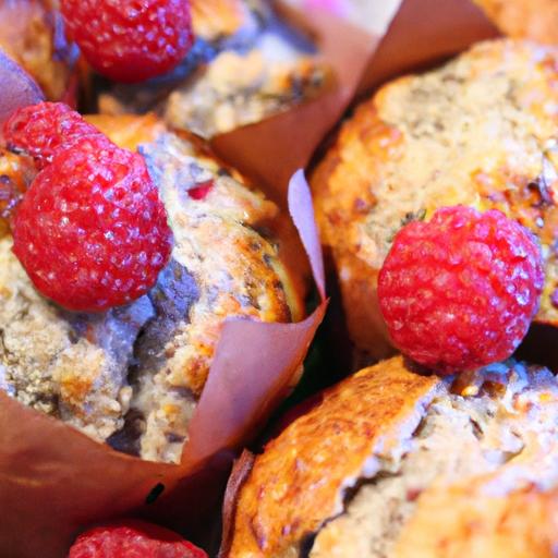 Berry Bliss: Wholesome Chia Seed Muffins with Raspberries
